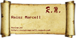 Reisz Marcell névjegykártya